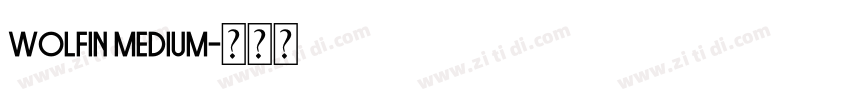 Wolfin Medium字体转换 Wolfin Medium字体转换